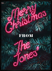 Custom Christmas Pink Neon Print