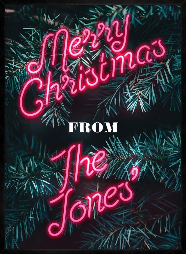 Custom Christmas Pink Neon Print