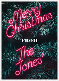 Custom Christmas Pink Neon Print