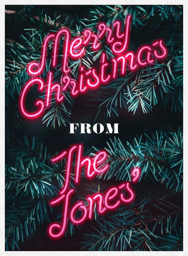 Custom Christmas Pink Neon Print
