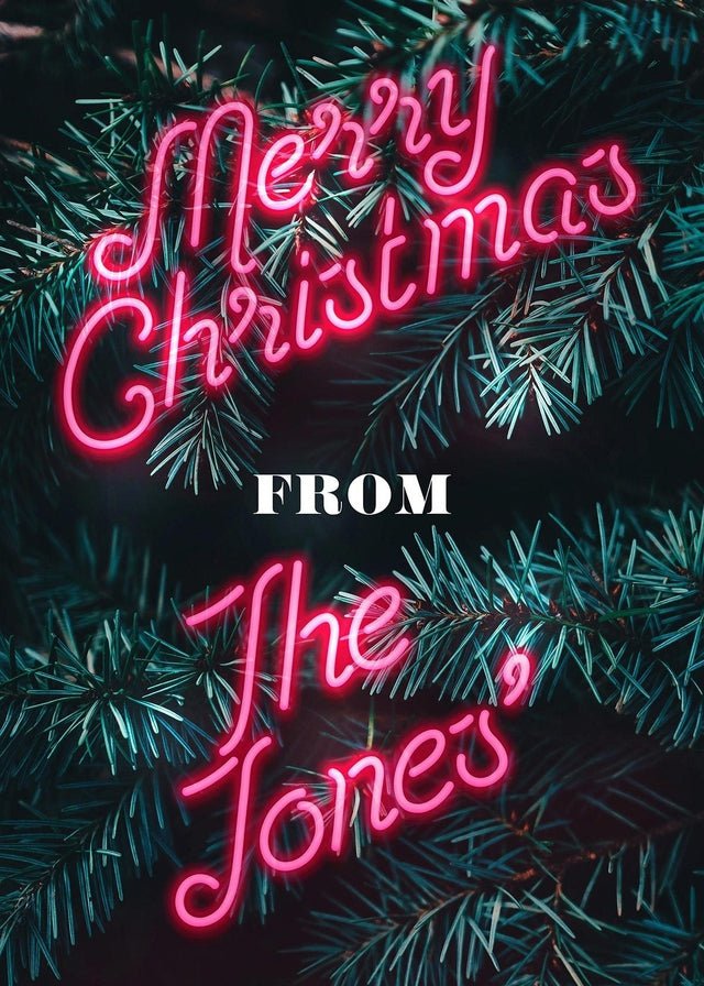 Custom Christmas Pink Neon Print