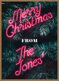 Custom Christmas Pink Neon Print