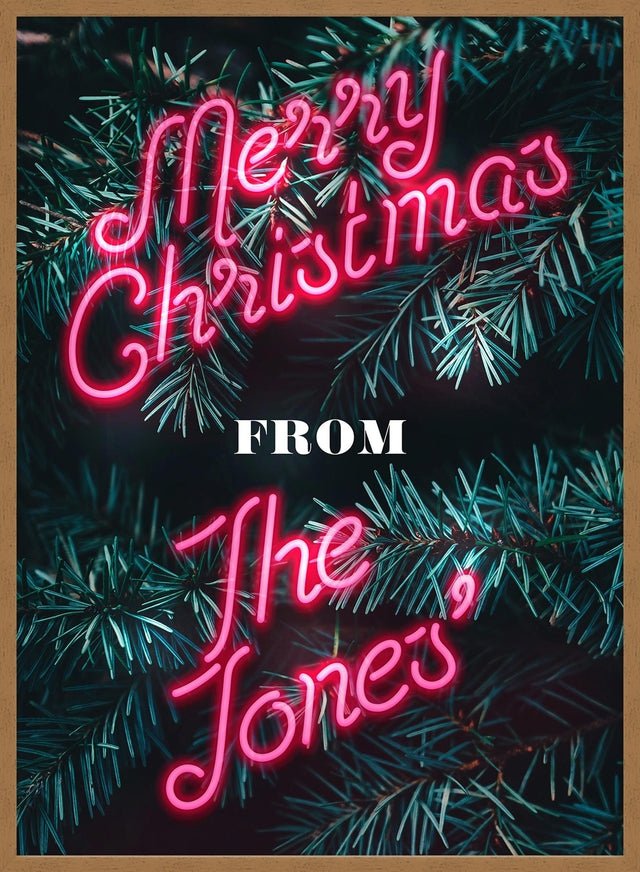 Custom Christmas Pink Neon Print