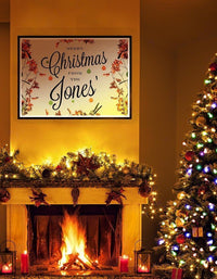 Custom Merry Christmas Light Script Print
