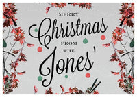 Custom Merry Christmas Light Script Print