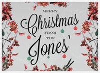 Custom Merry Christmas Light Script Print