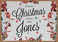 Custom Merry Christmas Light Script Print