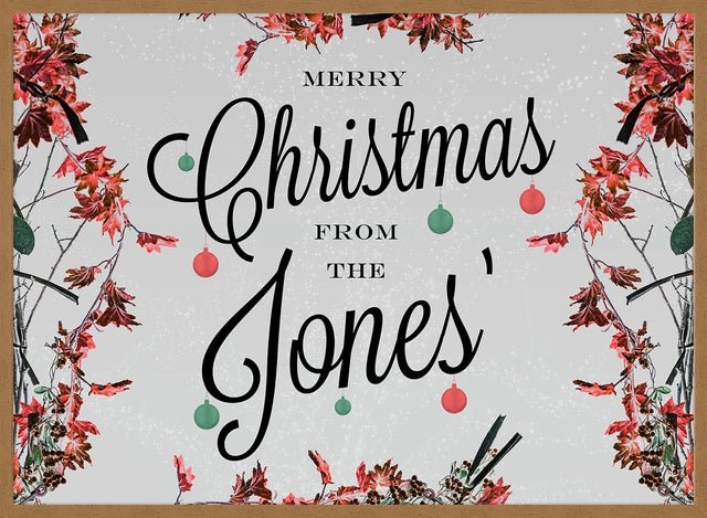 Custom Merry Christmas Light Script Print