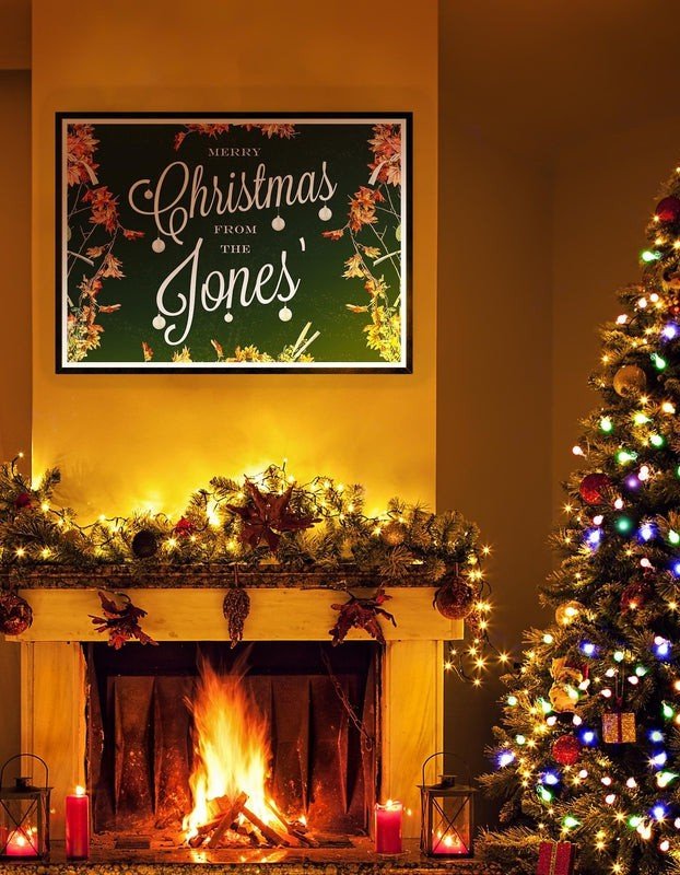 Custom Merry Christmas Script Print
