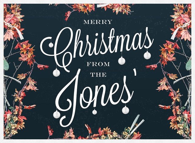 Custom Merry Christmas Script Print