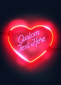Custom Neon Love Heart Sign