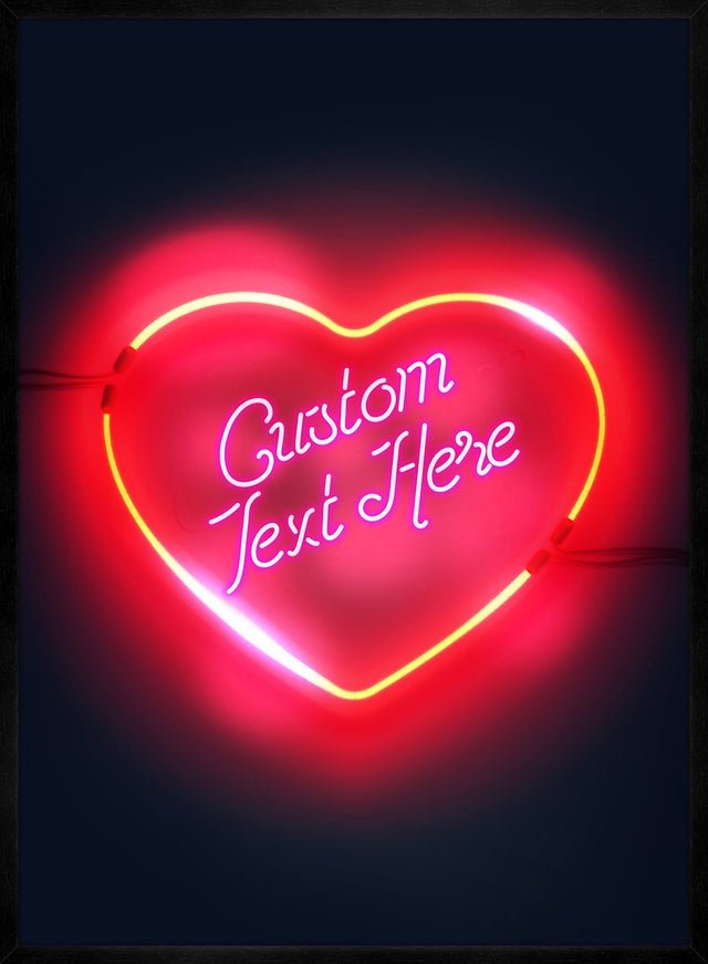 Custom Neon Love Heart Sign