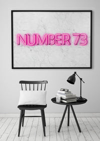 Custom Neon Sign Landscape White Marble