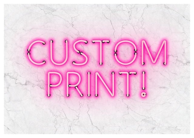 Custom Neon Sign Landscape White Marble