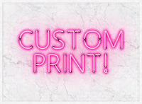 Custom Neon Sign Landscape White Marble