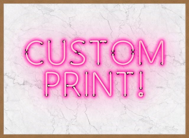 Custom Neon Sign Landscape White Marble