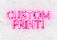 Custom Neon Sign Landscape White Marble