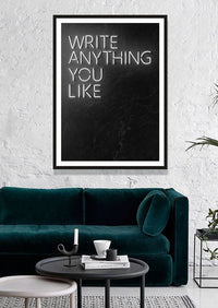Custom Quote Neon Sign Print White