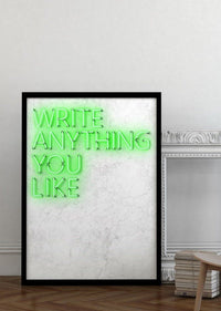Custom Quote Straight Neon Print Green