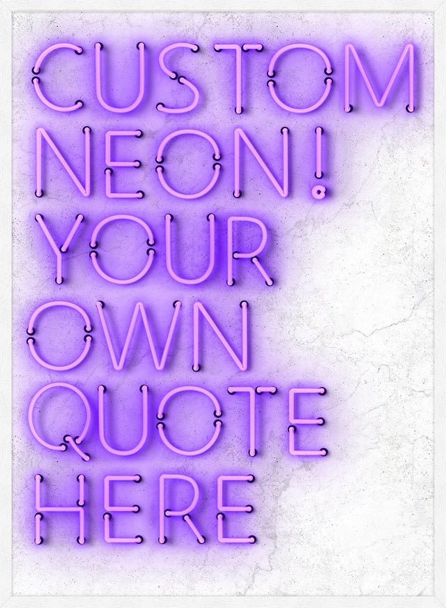 Custom Quote Straight Neon Print Purple
