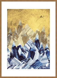 Cutout Mountains Gold Print