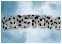 Dalmation Fur Style Blue Sky Personalised Name Print
