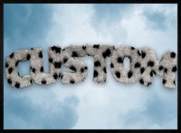 Dalmation Fur Style Blue Sky Personalised Name Print