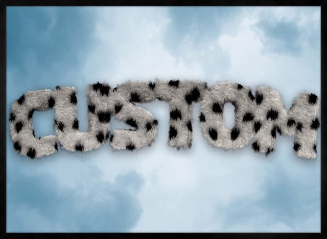 Dalmation Fur Style Blue Sky Personalised Name Print
