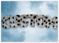 Dalmation Fur Style Blue Sky Personalised Name Print