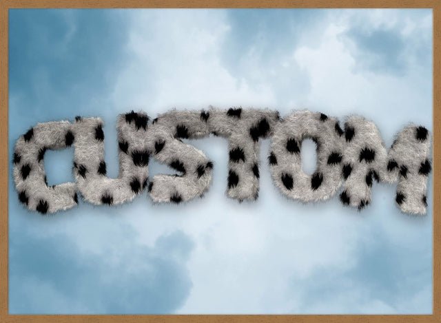 Dalmation Fur Style Blue Sky Personalised Name Print