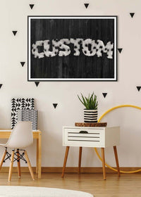 Dalmation Fur Style Wood Personalised Name Print