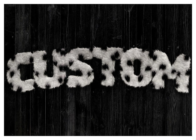 Dalmation Fur Style Wood Personalised Name Print