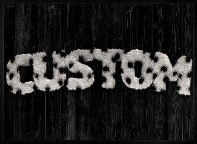 Dalmation Fur Style Wood Personalised Name Print