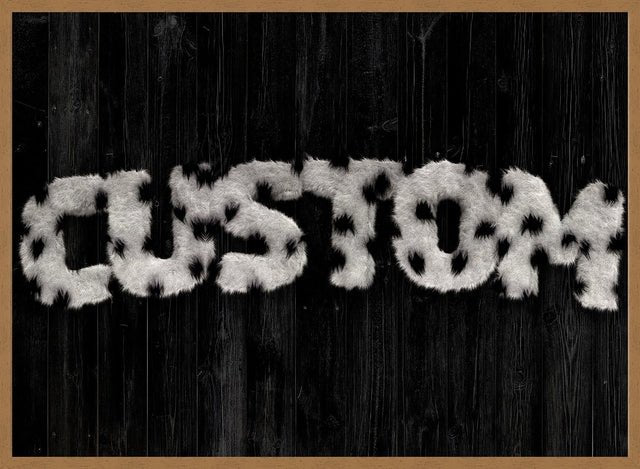 Dalmation Fur Style Wood Personalised Name Print