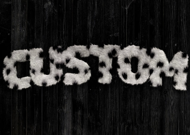 Dalmation Fur Style Wood Personalised Name Print