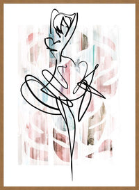 Dancing Ink Brush Drawing Print 2