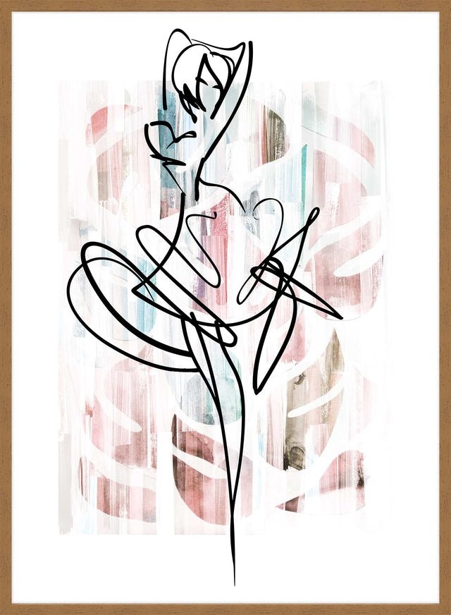 Dancing Ink Brush Drawing Print 2