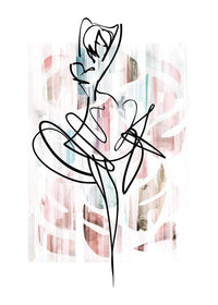 Dancing Ink Brush Drawing Print 2