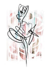 Dancing Ink Brush Drawing Print 2