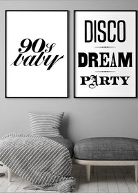 Disco Dream Party Type Print