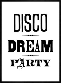 Disco Dream Party Type Print