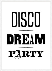 Disco Dream Party Type Print