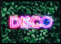 Disco Leaves Retro Sign Neon Print