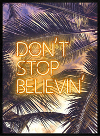 Dont Stop Believing Lyrics Neon Tropical Print