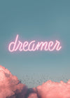 Dreamer Clouds Neon Print