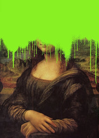 Drippy Mona Lisa Graffiti Print