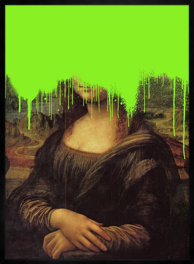 Drippy Mona Lisa Graffiti Print