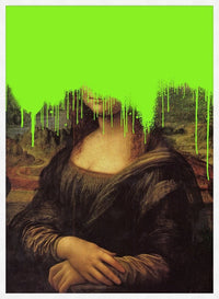 Drippy Mona Lisa Graffiti Print