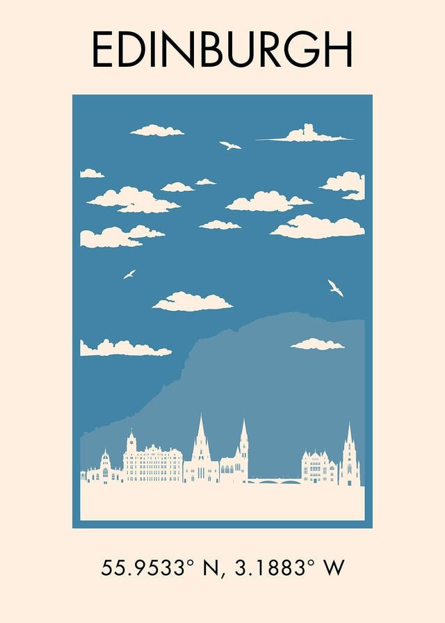 Edinburgh Tourist Style Print