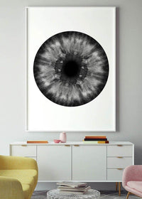 Eyeball Black And White Print